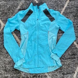 Champion Lightweight Fitness Zip Up: Blue/Small